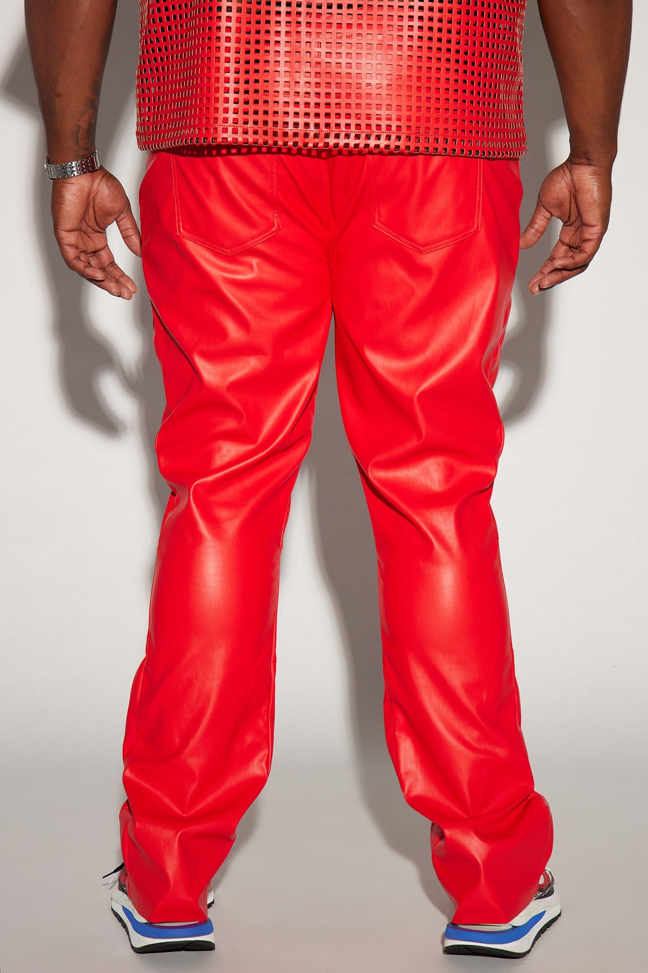 Upscale Faux Leather Flare Pants - Red sold by Fashion Nova product image thumbnail 7