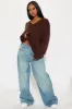 My Favorite Oversized Sweater - Chocolate sold by Fashion Nova