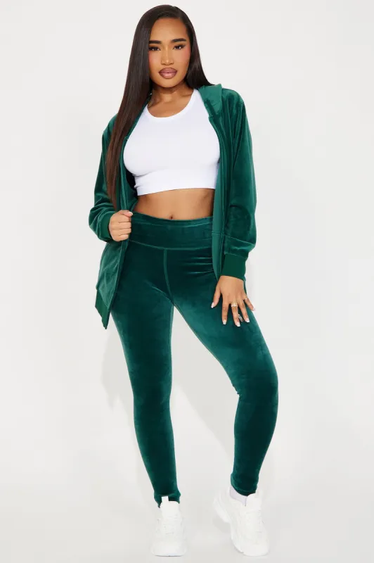 OG Friend Soft Velour Legging Set - Hunter sold by Fashion Nova