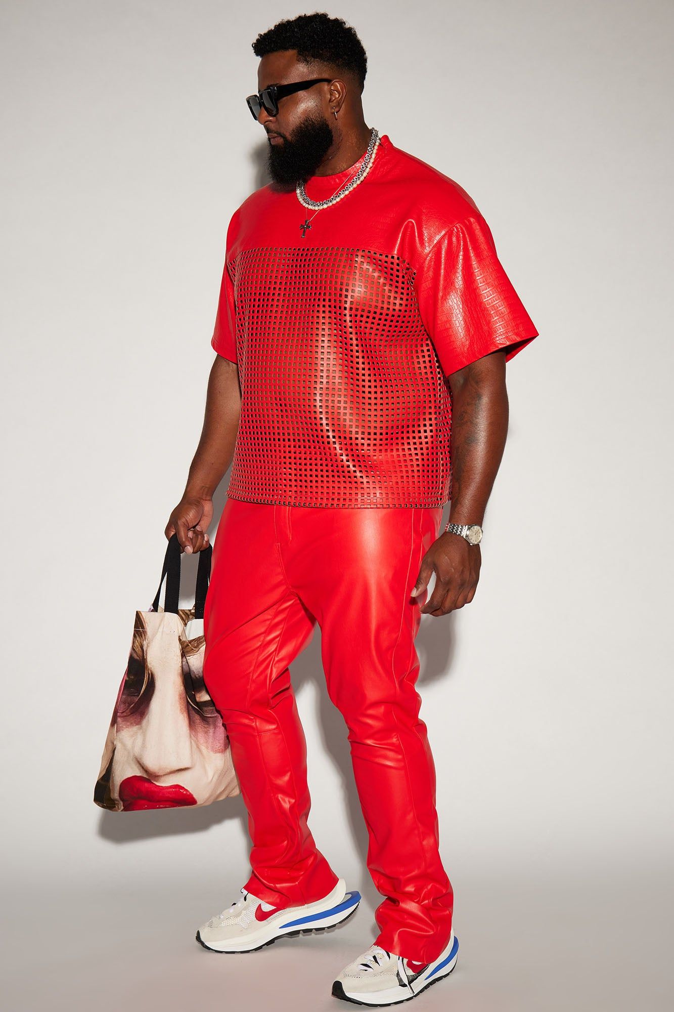 Upscale Faux Leather Flare Pants - Red sold by Fashion Nova product image thumbnail 6