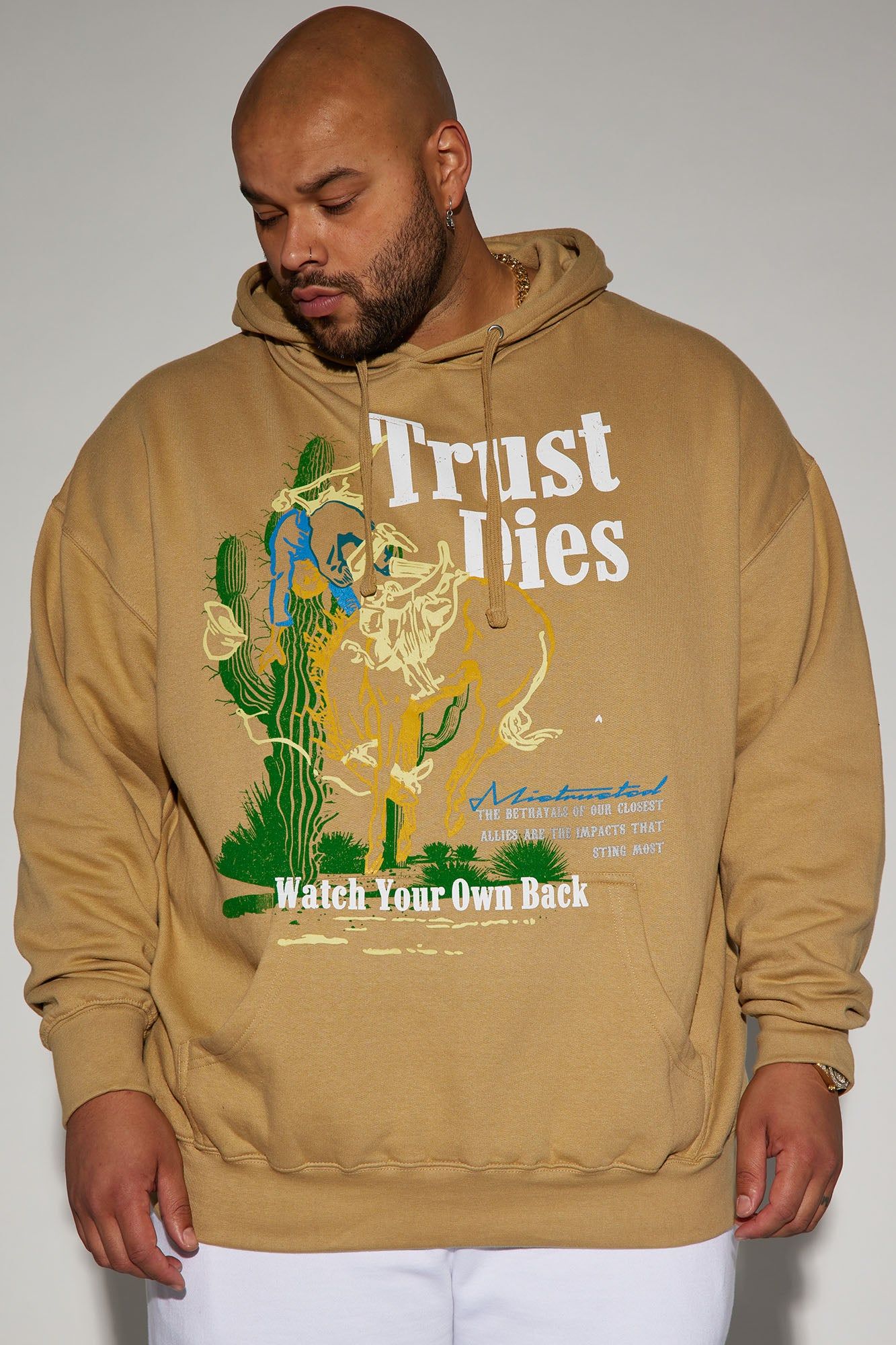 Trust Dies Hoodie - Sand sold by Fashion Nova product image thumbnail 2