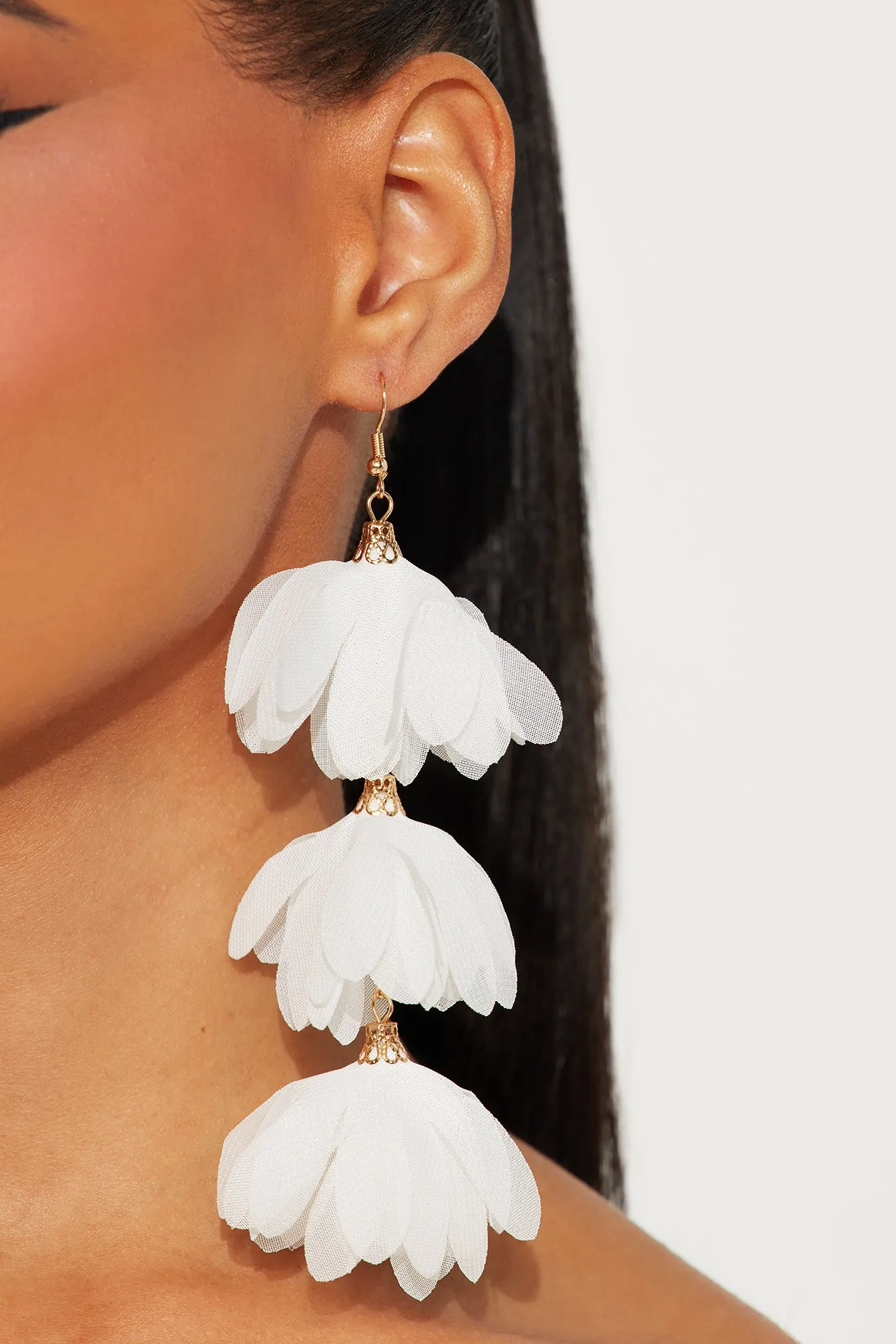 Garden Oasis Earrings - White sold by Fashion Nova