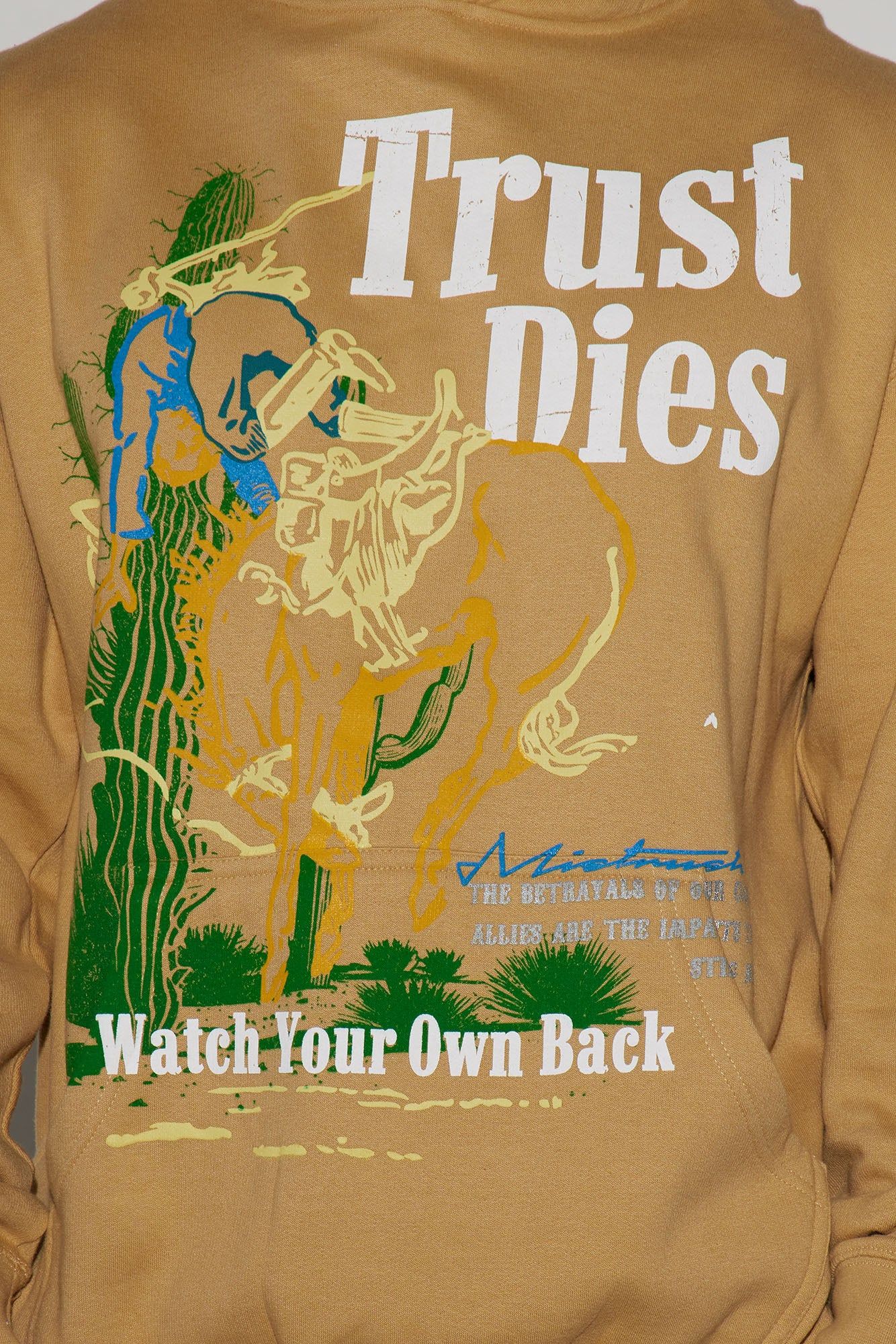 Trust Dies Hoodie - Sand sold by Fashion Nova product image thumbnail 4