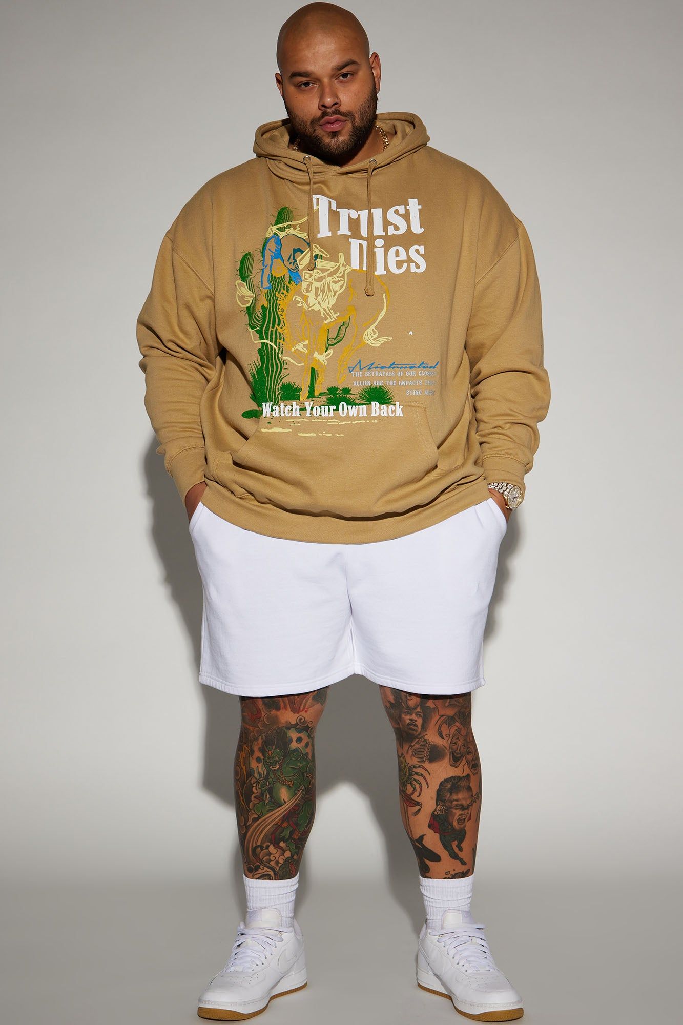 Trust Dies Hoodie - Sand sold by Fashion Nova product image thumbnail 6