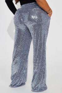 A Sweeter Place Sequin Trouser - Charcoal sold by Fashion Nova