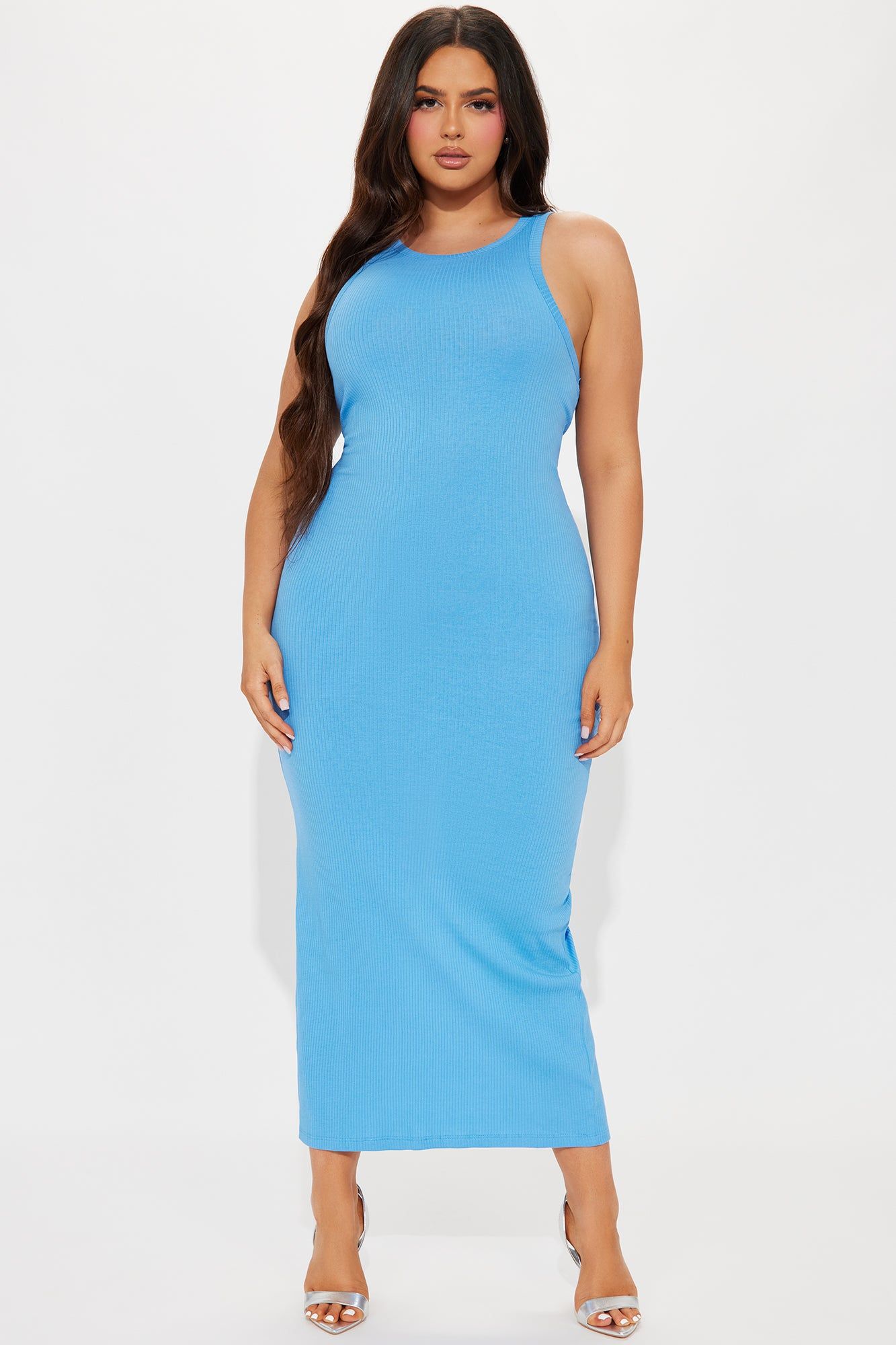 Danielle Ribbed Maxi Dress - Blue sold by Fashion Nova product image thumbnail 4