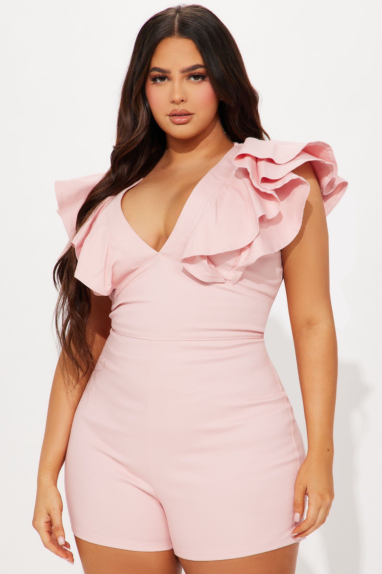Can't Deny This Denim Romper - Pink sold by Fashion Nova product image thumbnail 5