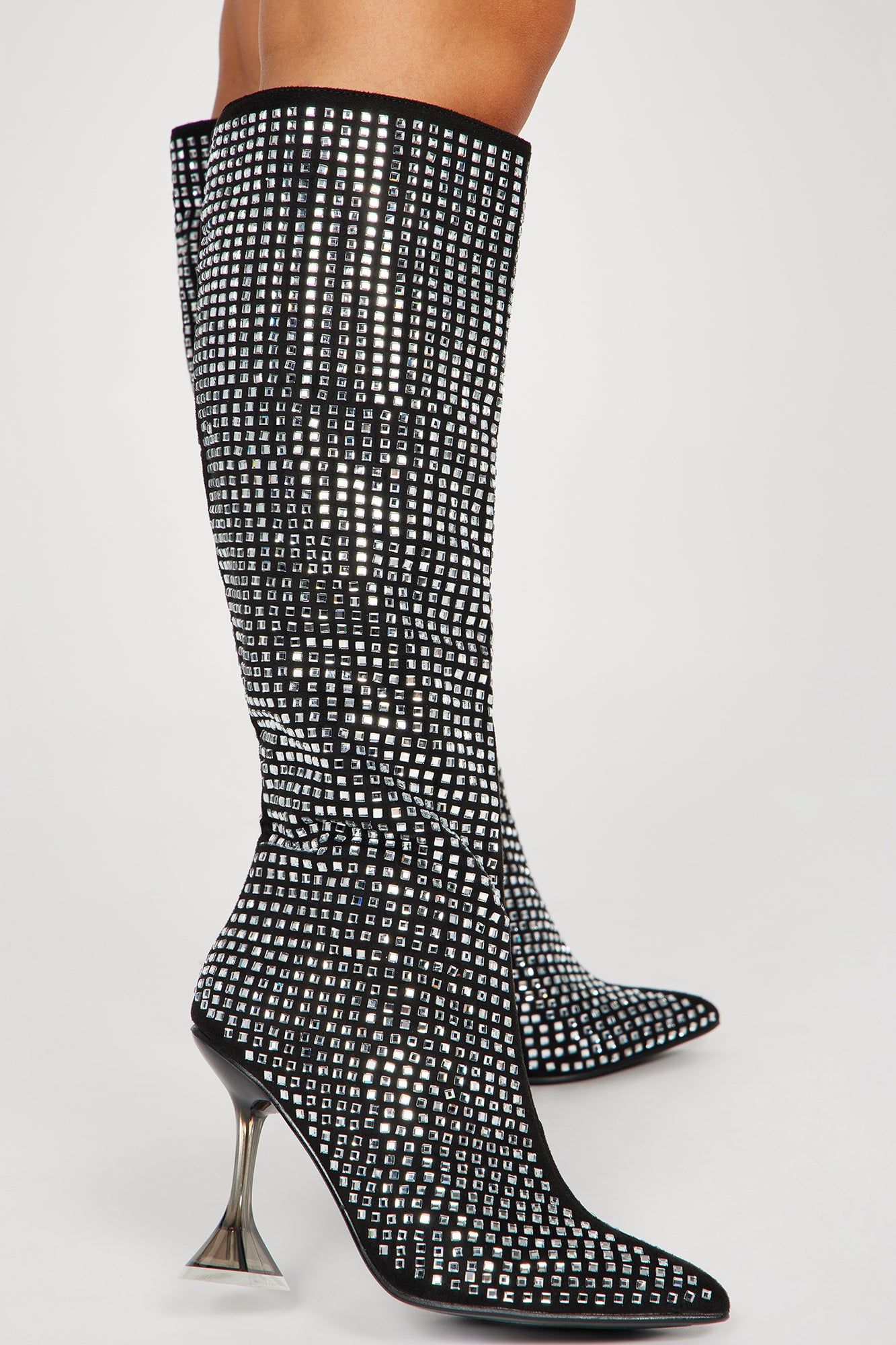 More Of Me Knee High Heeled Boots - Black sold by Fashion Nova product image thumbnail 3