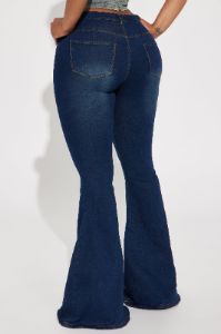 Jenn Booty Lifting Stretch Flare Jeans - Dark Wash sold by Fashion Nova