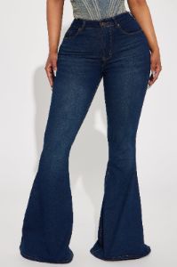 Jenn Booty Lifting Stretch Flare Jeans - Dark Wash sold by Fashion Nova