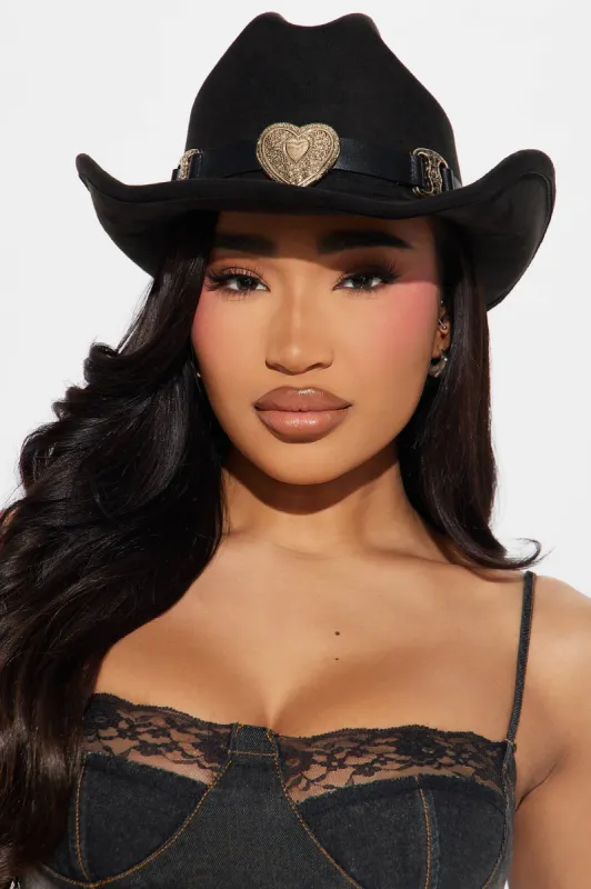 Ride Or Die Kinda Love Cowboy Hat - Black sold by Fashion Nova