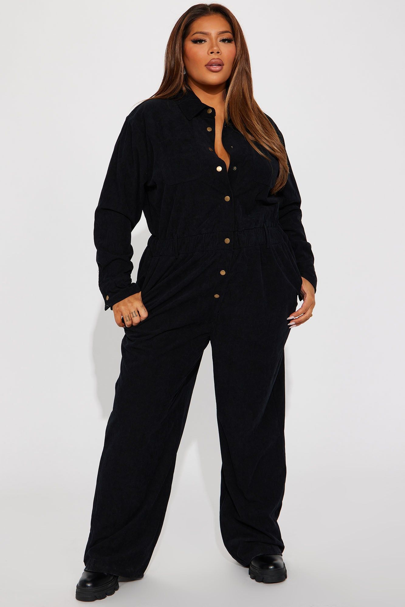Only Forever Corduroy Jumpsuit - Black sold by Fashion Nova product image thumbnail 4