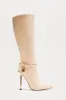 Grand Central Knee High Boots - Cream sold by Fashion Nova