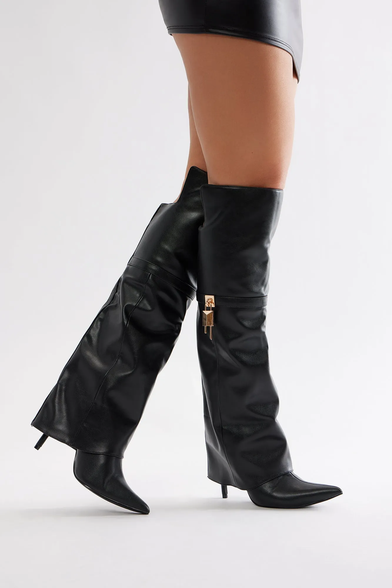 Leyah Thigh High Boots - Black sold by Fashion Nova product image thumbnail 2