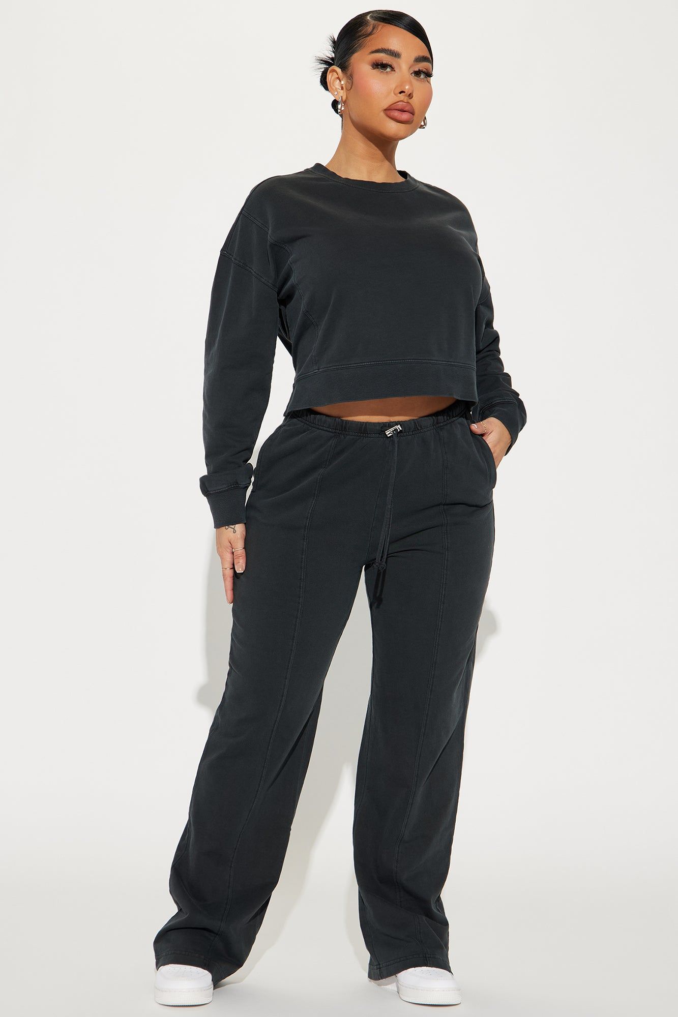 Take It Easy Lounge Pant - Black sold by Fashion Nova