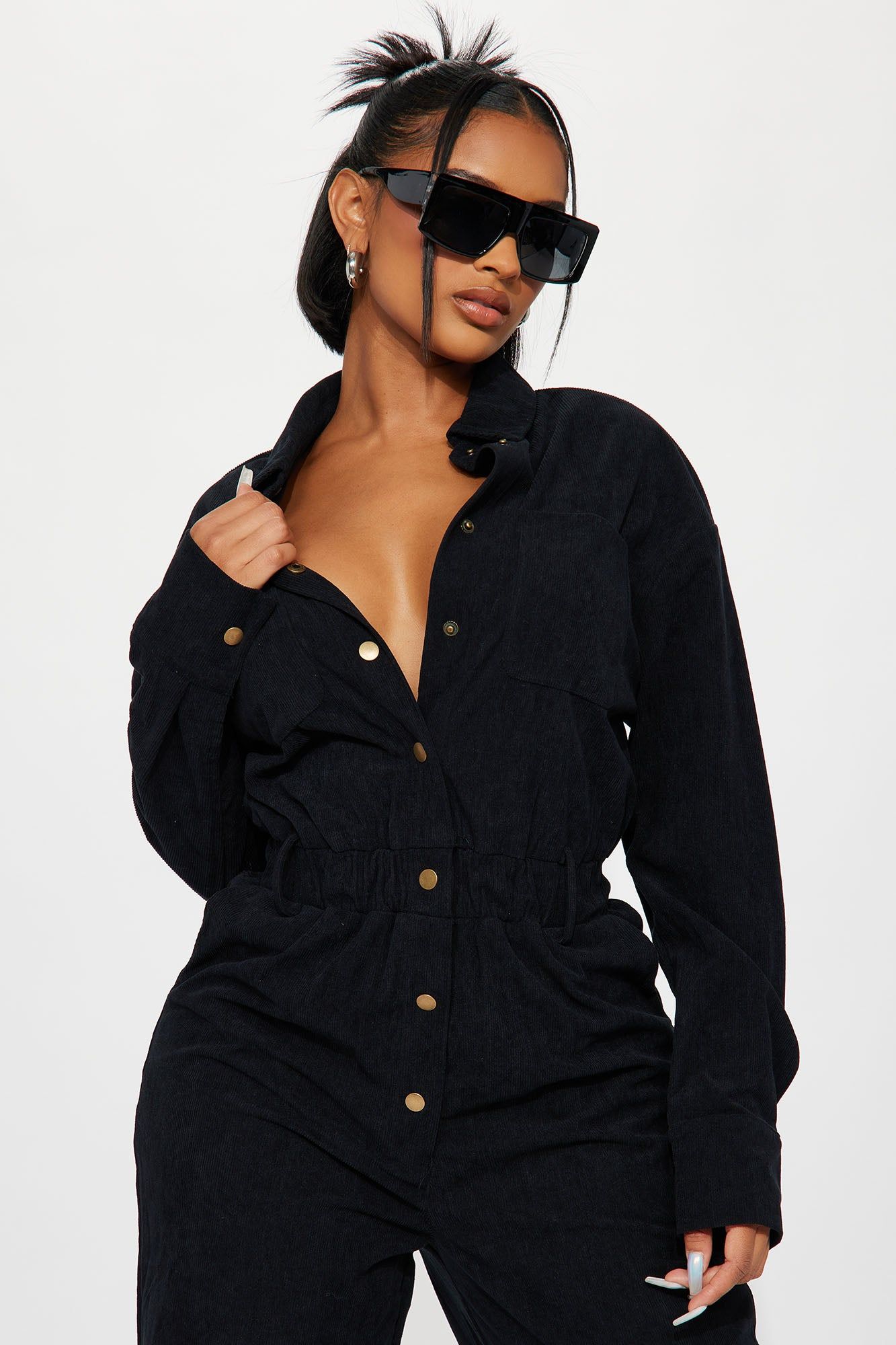Only Forever Corduroy Jumpsuit - Black sold by Fashion Nova product image thumbnail 2