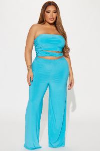 For The Moment Jumpsuit - Turquoise sold by Fashion Nova