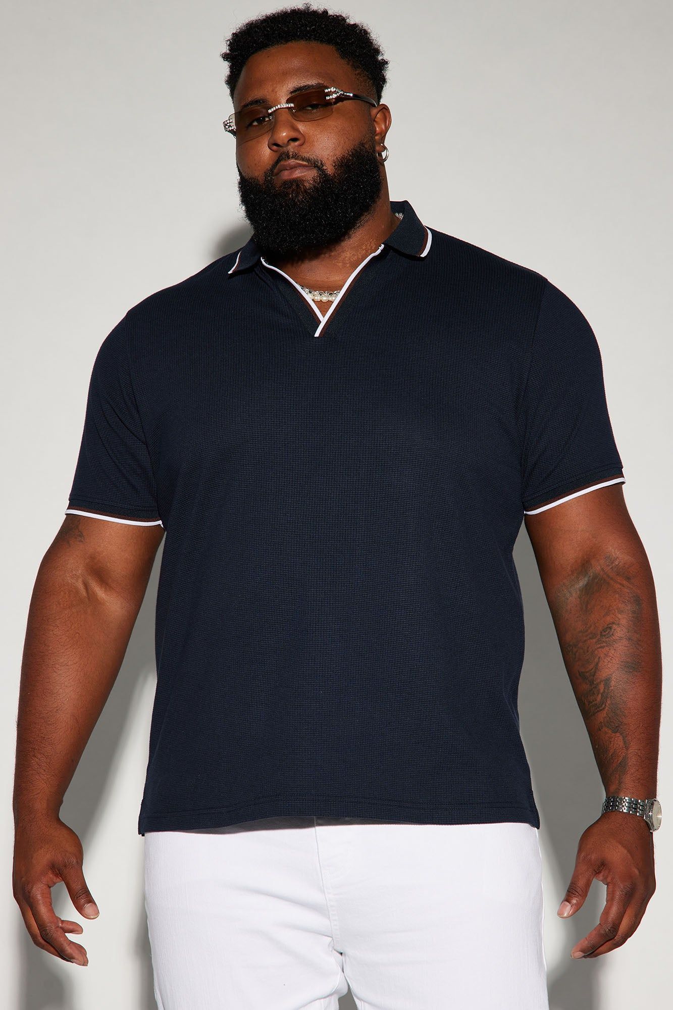 Fairway Short Sleeve Polo - Navy sold by Fashion Nova product image thumbnail 2