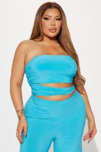 For The Moment Jumpsuit - Turquoise sold by Fashion Nova