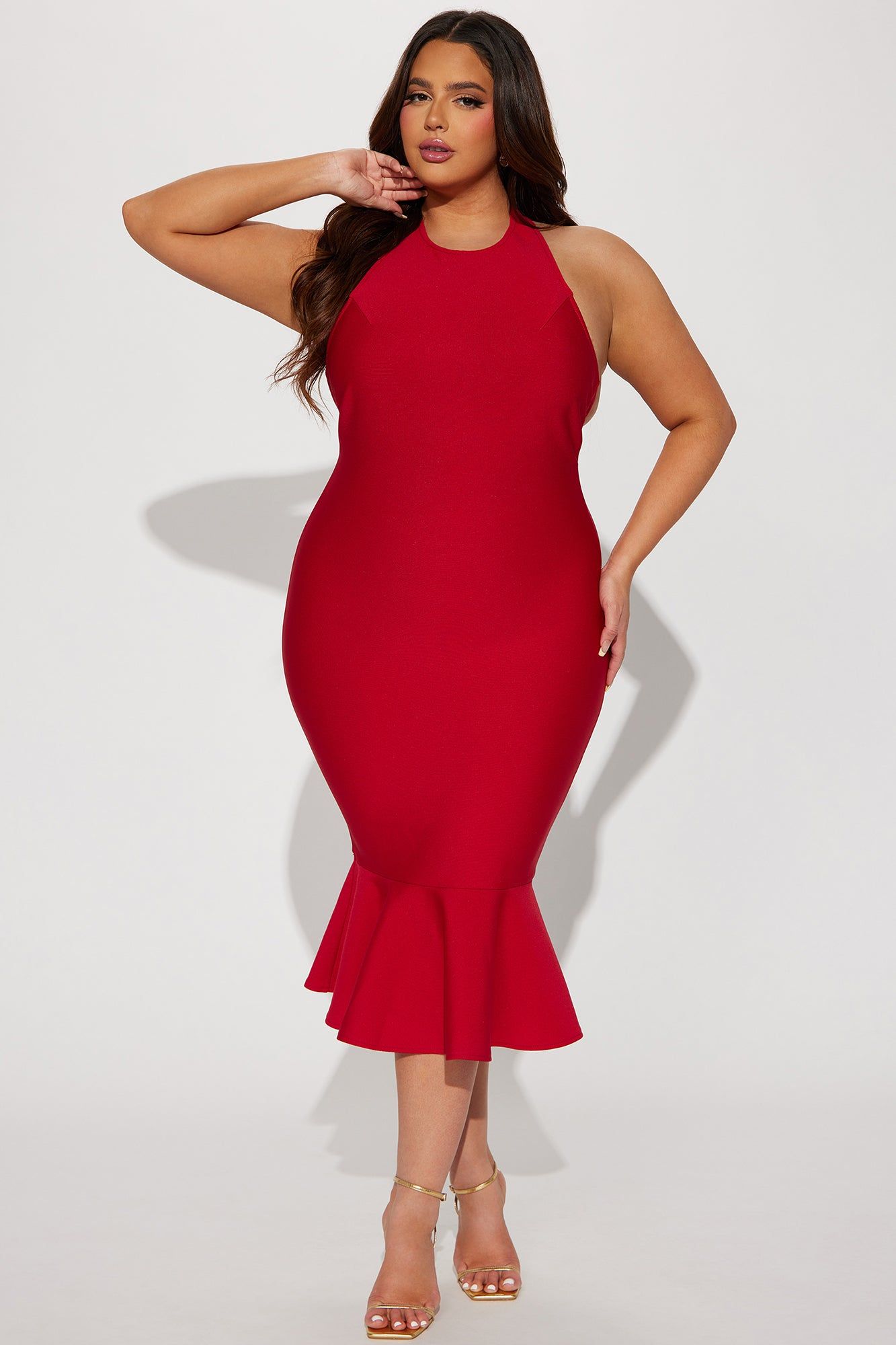 Luna Bandage Midi Dress - Red sold by Fashion Nova product image thumbnail 4