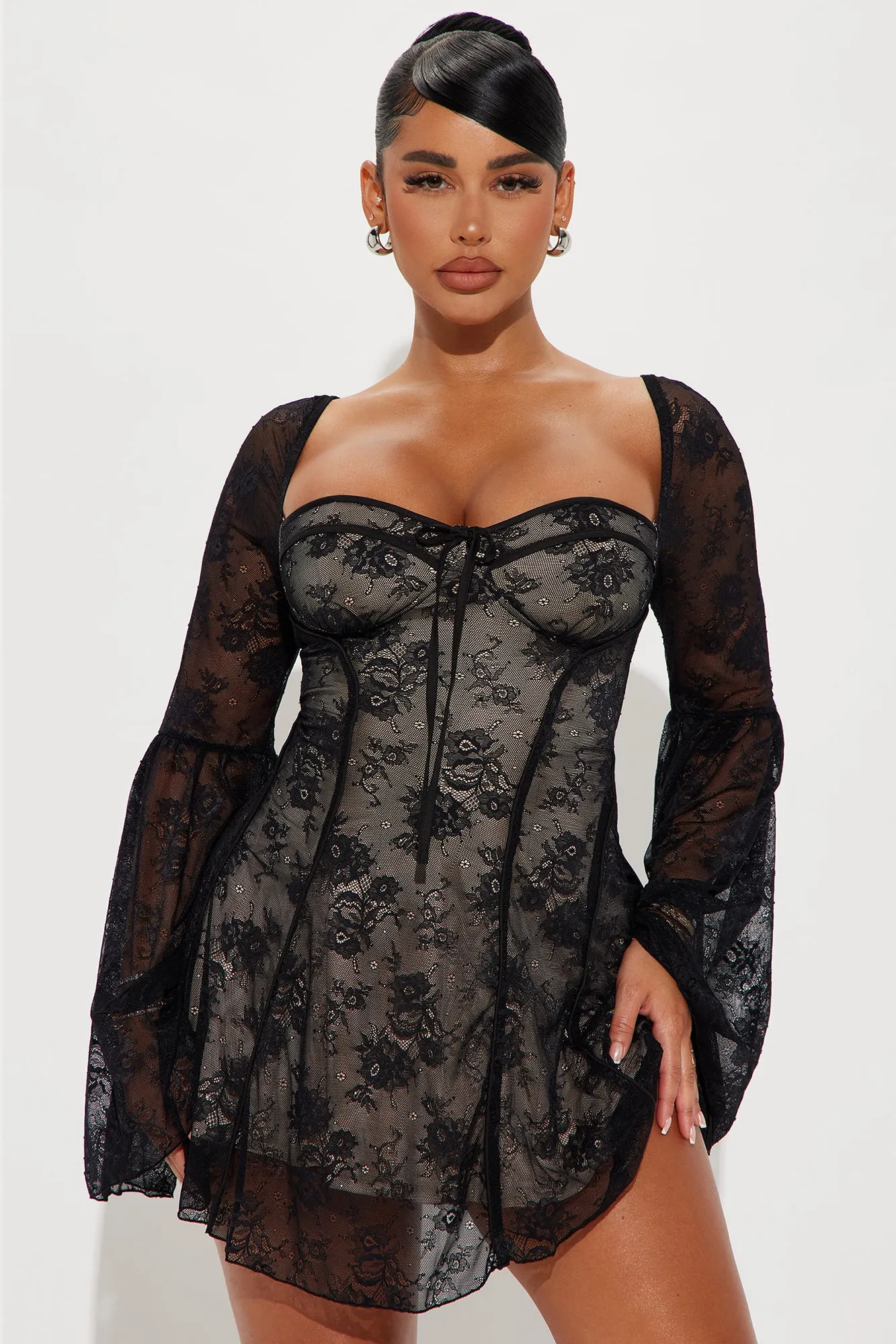 chinese dress ladies Anissa Vintage Lace Mini Dress  House of Fleur