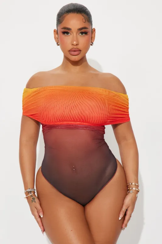 Watching Sunsets Mesh Bodysuit - Multi Color sold by Fashion Nova