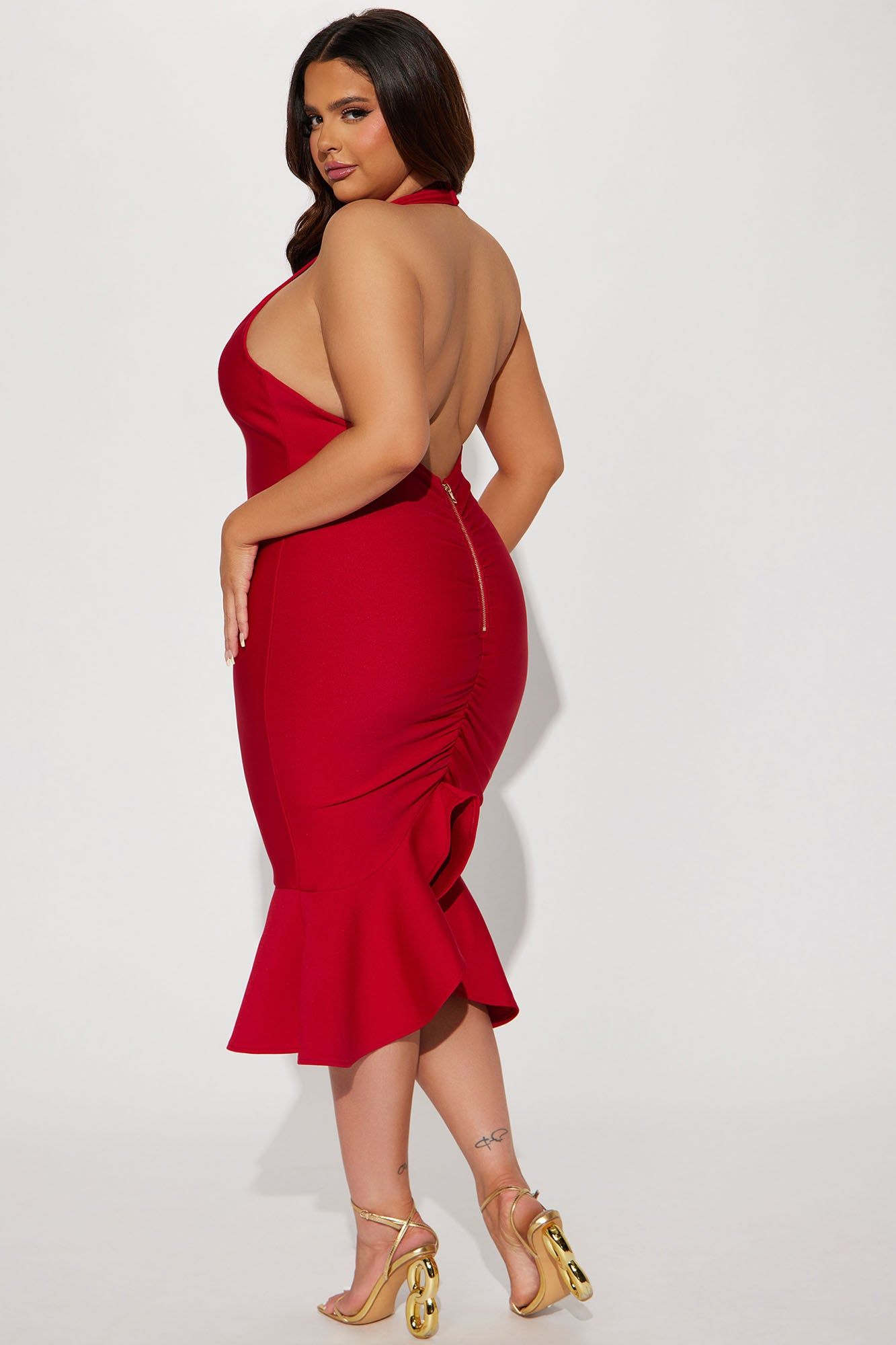 Luna Bandage Midi Dress - Red sold by Fashion Nova product image thumbnail 6