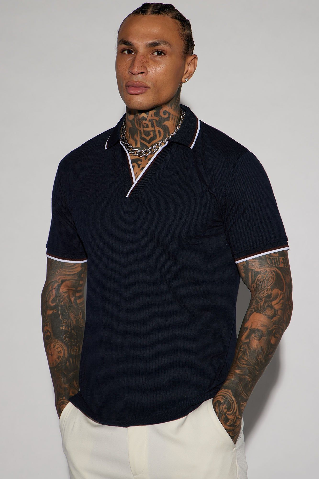 Fairway Short Sleeve Polo - Navy sold by Fashion Nova