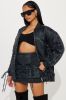 Roxxy Puffer Skirt Set - Charcoal sold by Fashion Nova