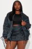 Roxxy Puffer Skirt Set - Charcoal sold by Fashion Nova