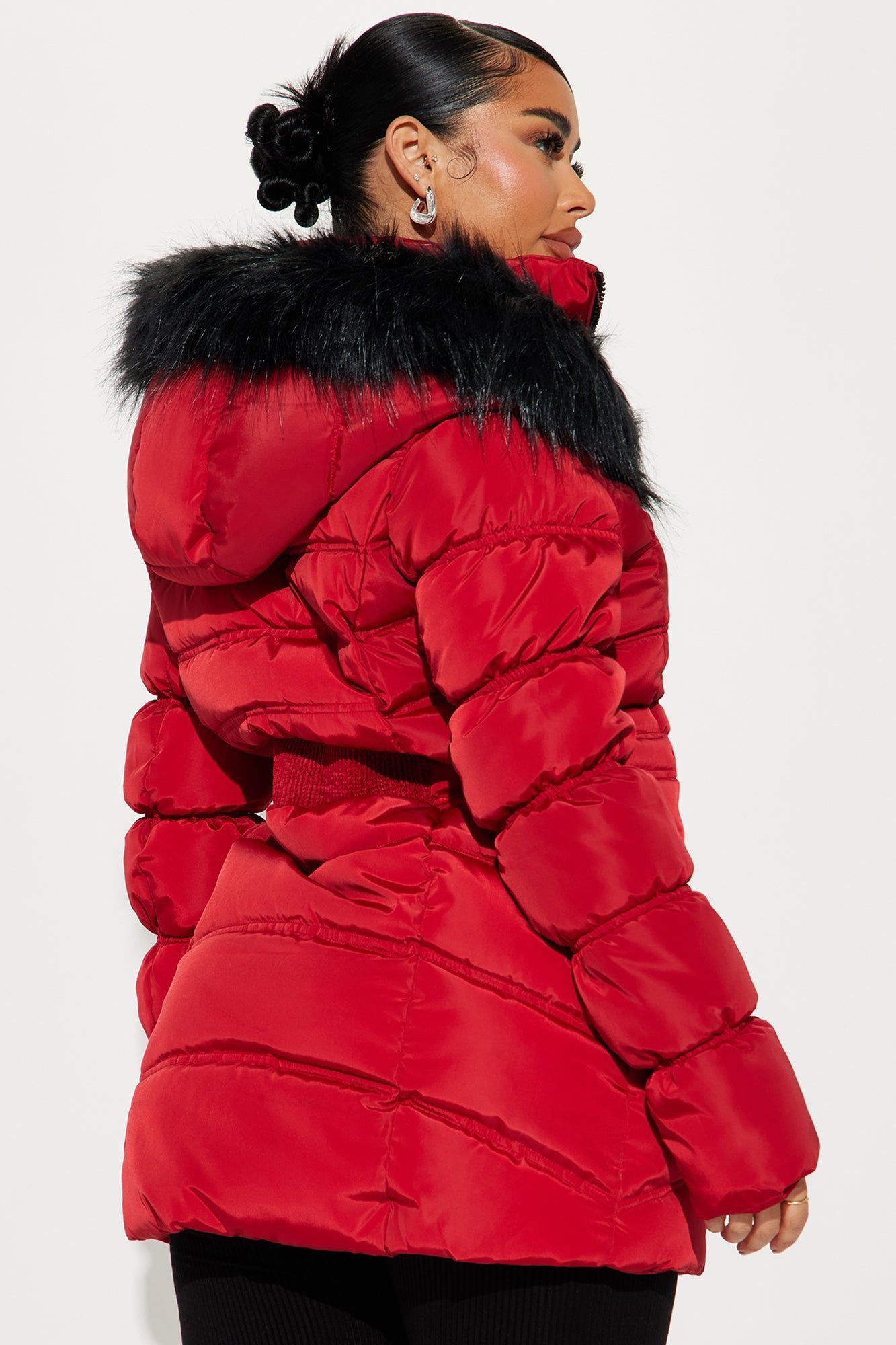 Ice Skating Date Puffer Jacket - Red sold by Fashion Nova product image thumbnail 3