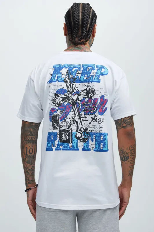 Keep Your Faith Short Sleeve Tee - White sold by Fashion Nova