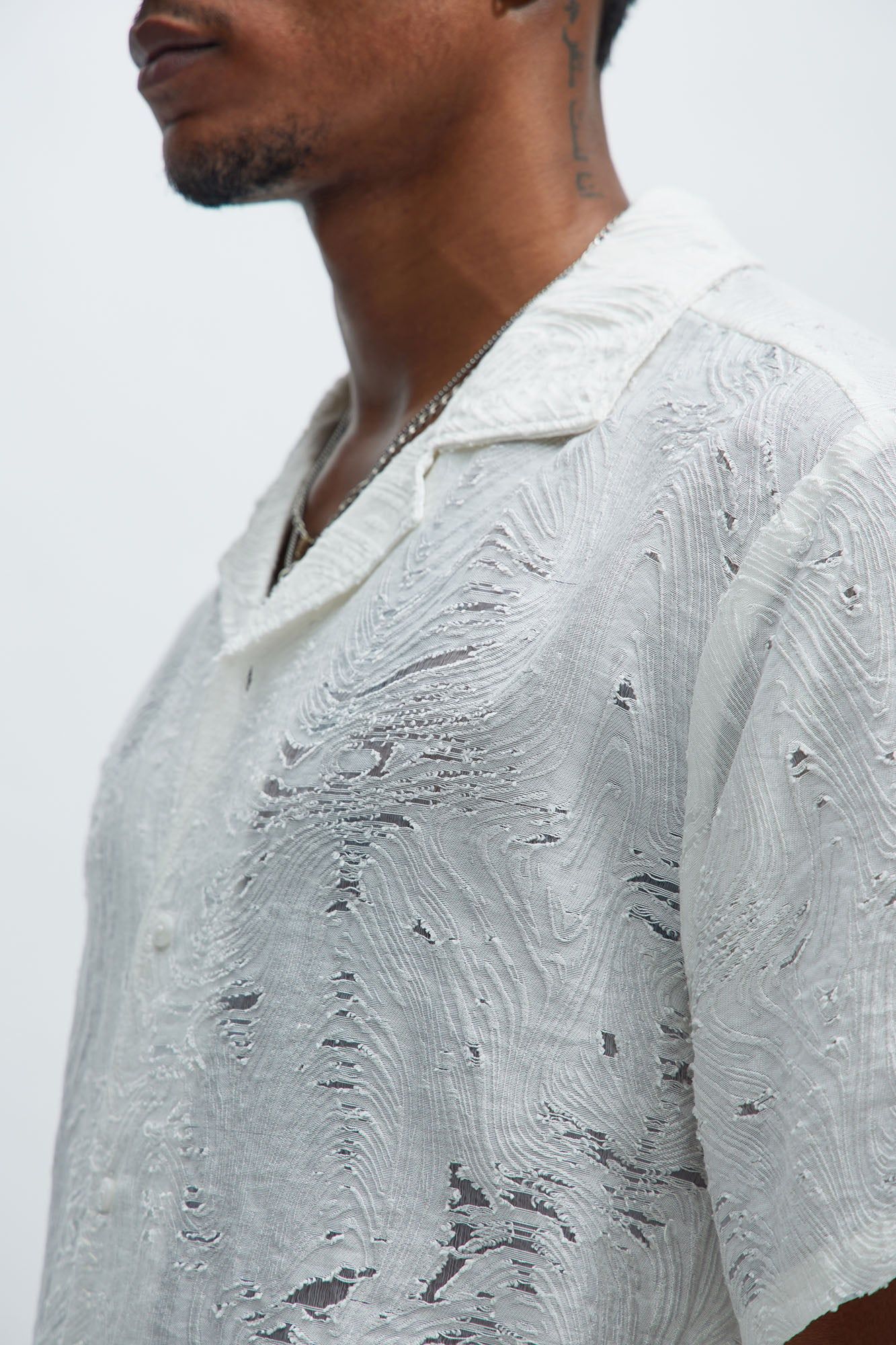 Mirage Textured Shirt - White sold by Fashion Nova product image thumbnail 3