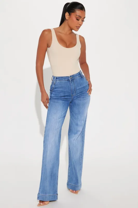 Tall Margot Stretch Trouser Jeans - Medium Wash sold by Fashion Nova