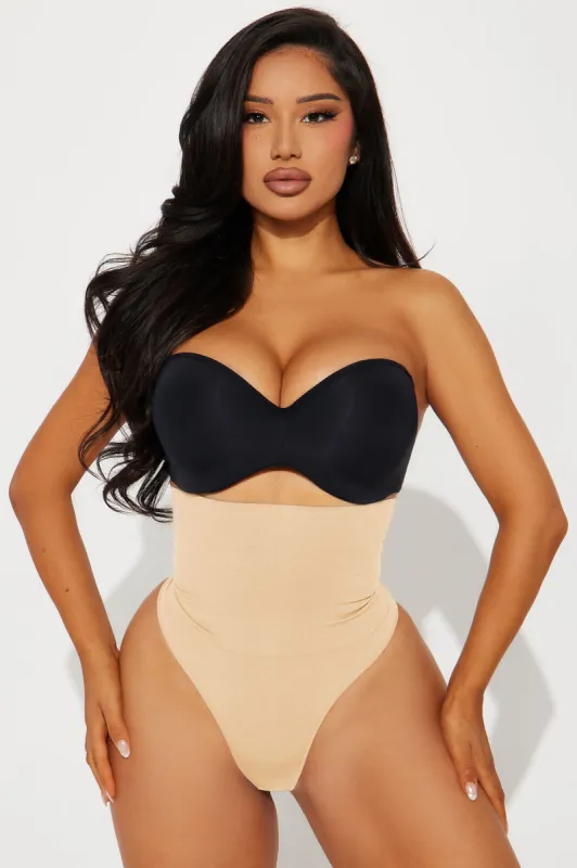 Sculpt Me Compression Shapewear Thong Panty - Nude sold by Fashion Nova
