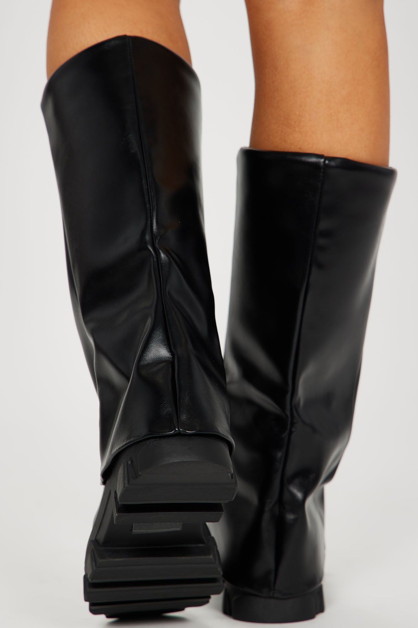 Showing Up Overlay Boots - Black sold by Fashion Nova product image thumbnail 3