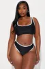 Kamara 2 Piece Bikini - Black/White sold by Fashion Nova