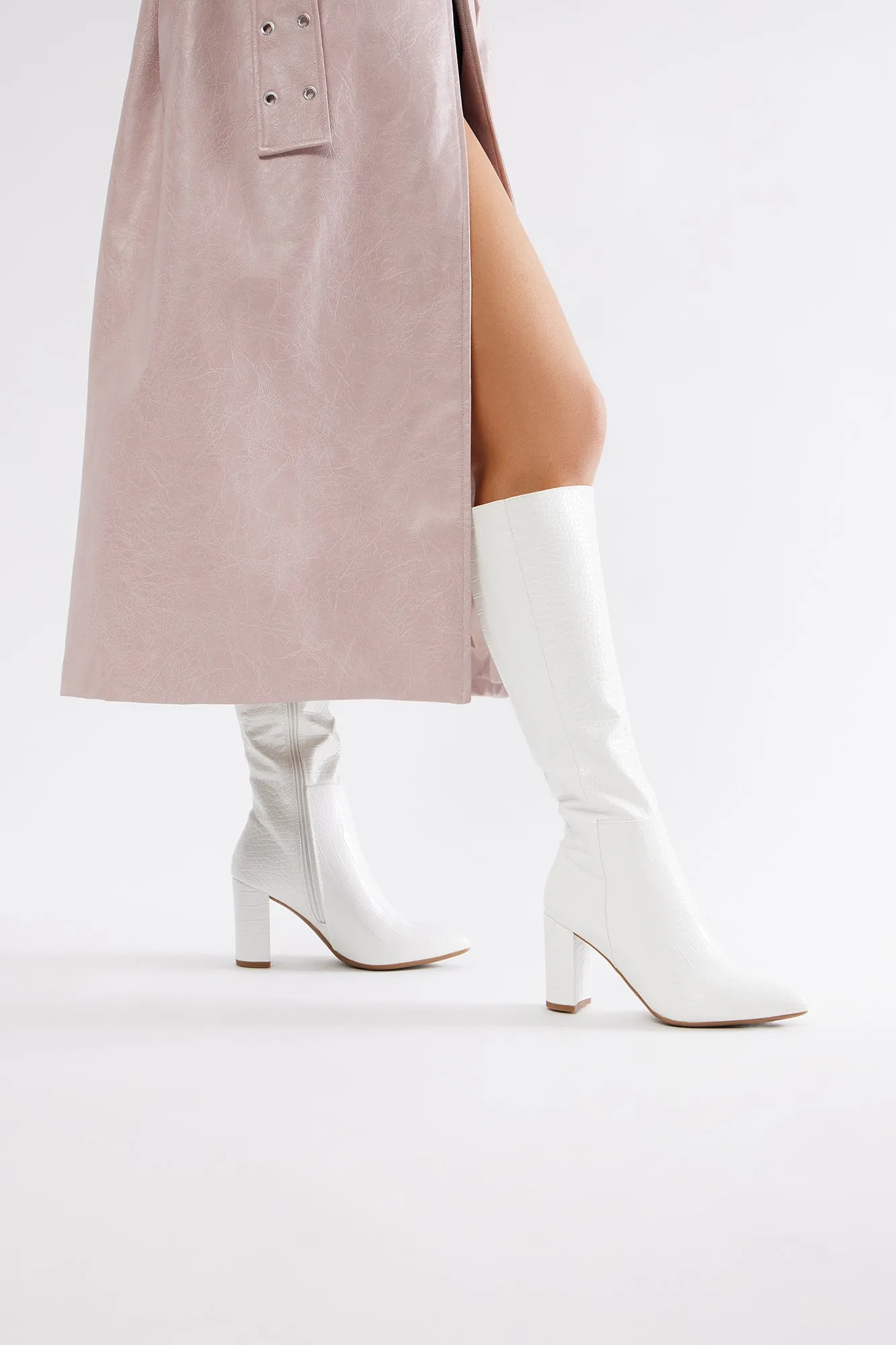 Carson Knee High Boots - White sold by Fashion Nova product image thumbnail 2