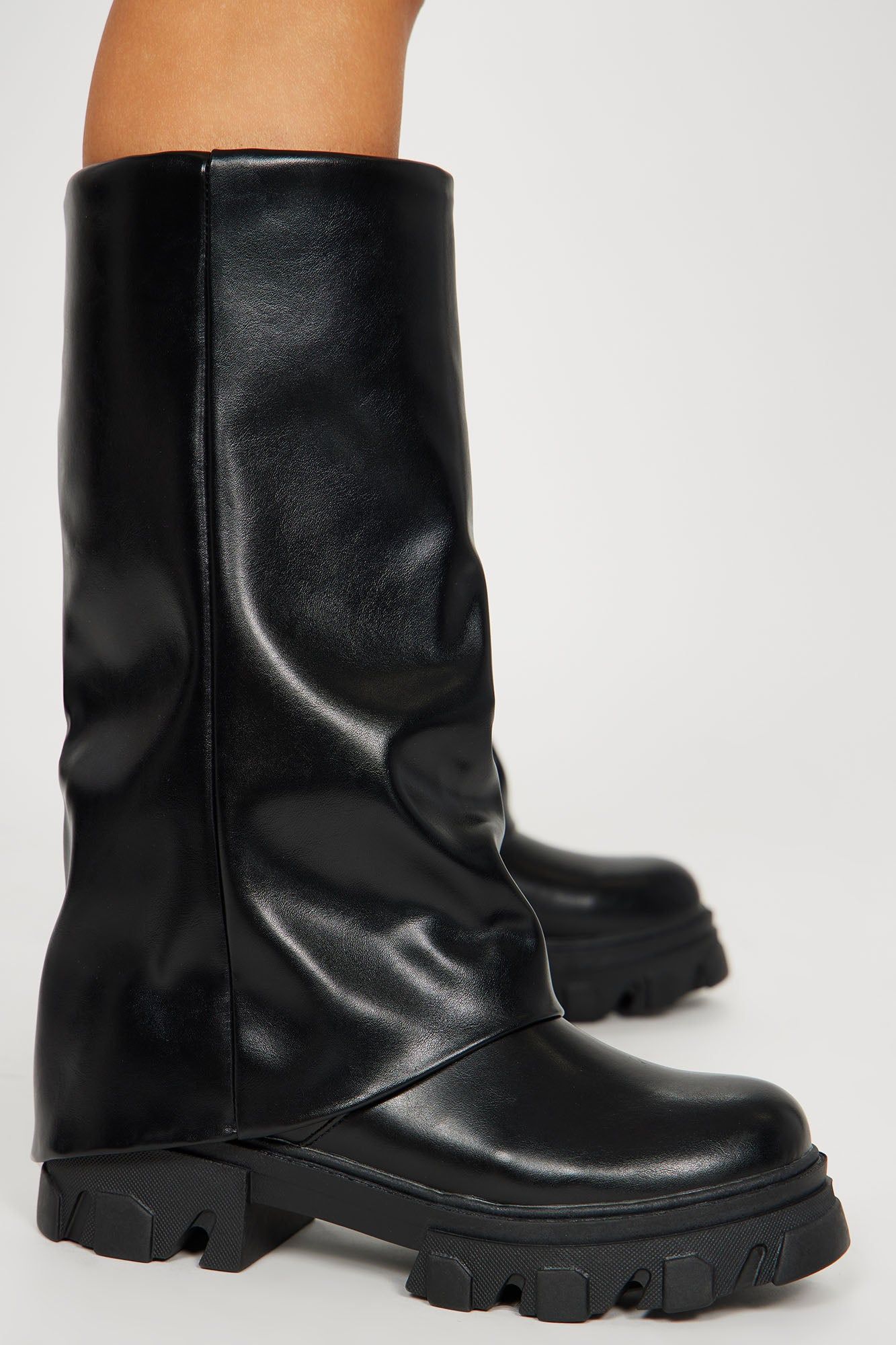 Showing Up Overlay Boots - Black sold by Fashion Nova product image thumbnail 2
