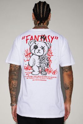 Only The Strong Survive Fantasy Short Sleeve Tee - White sold by Fashion Nova