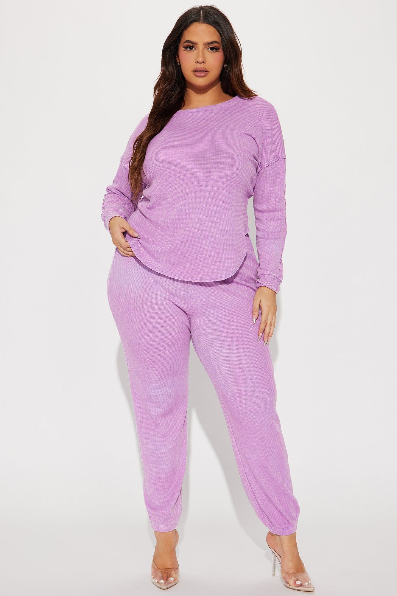 Winona Mineral Wash Jogger Set - Lavender sold by Fashion Nova product image thumbnail 4