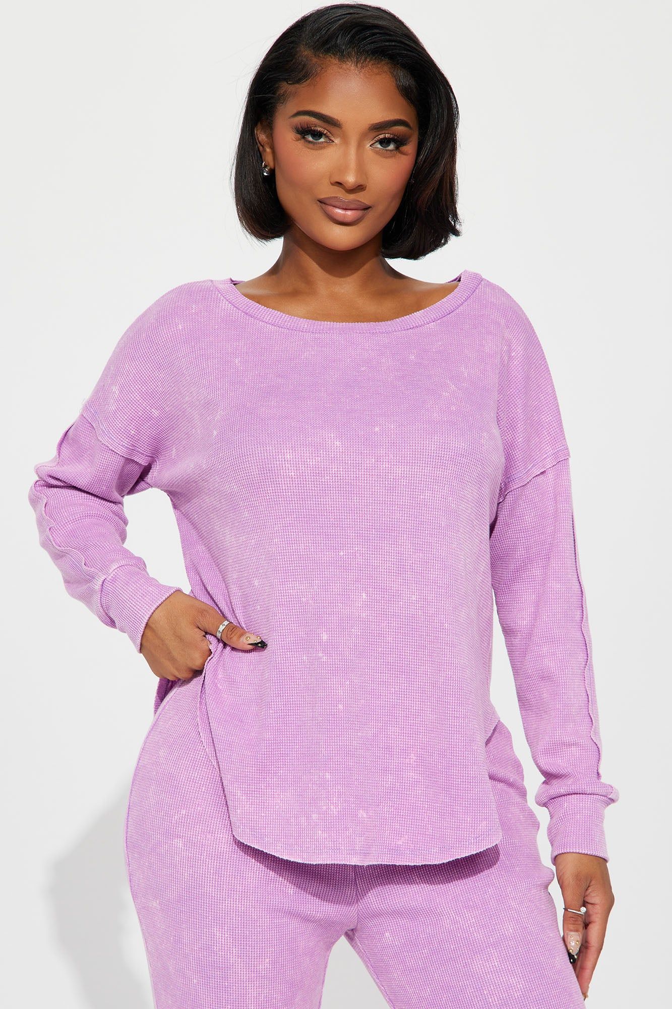 Winona Mineral Wash Jogger Set - Lavender sold by Fashion Nova product image thumbnail 2