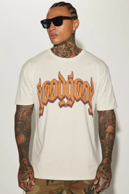 Good Good Short Sleeve Tee - Off White sold by Fashion Nova