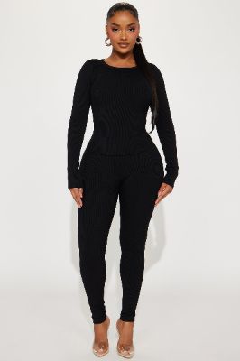 Braelynn Snatched Pant Set - Black made by Fashion Nova