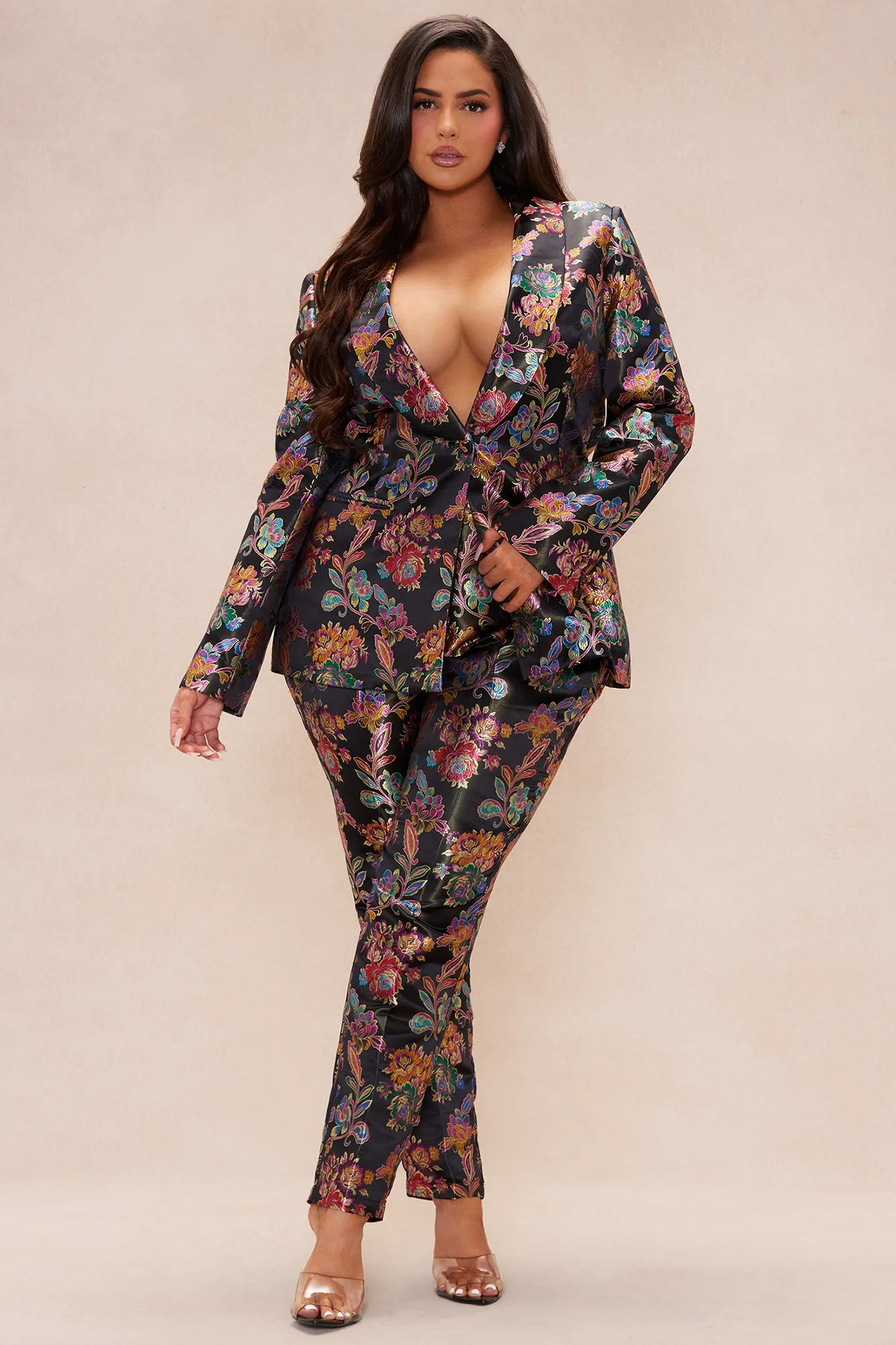 Yazzmin Satin Pant Suit Set - Black sold by Fashion Nova product image thumbnail 5