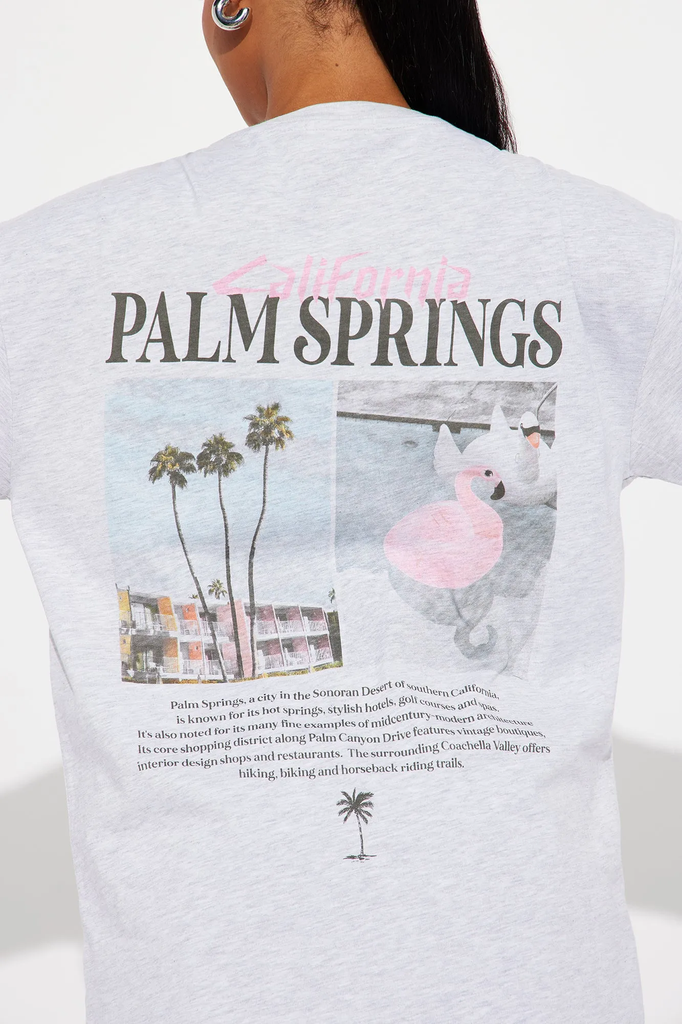 Palm Springs Getaway Tee - Heathered Grey sold by Fashion Nova product image thumbnail 5