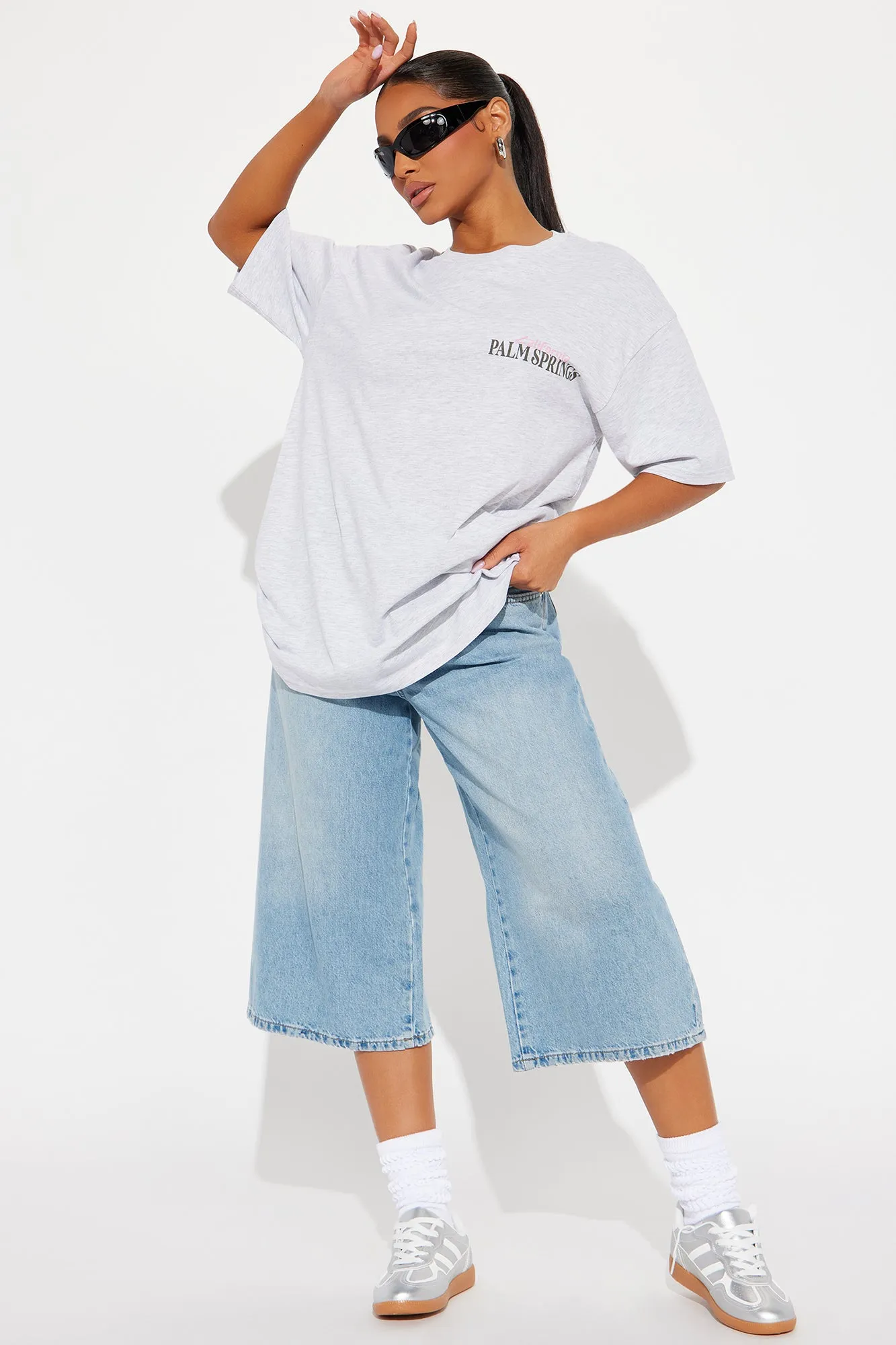 Palm Springs Getaway Tee - Heathered Grey sold by Fashion Nova product image thumbnail 3