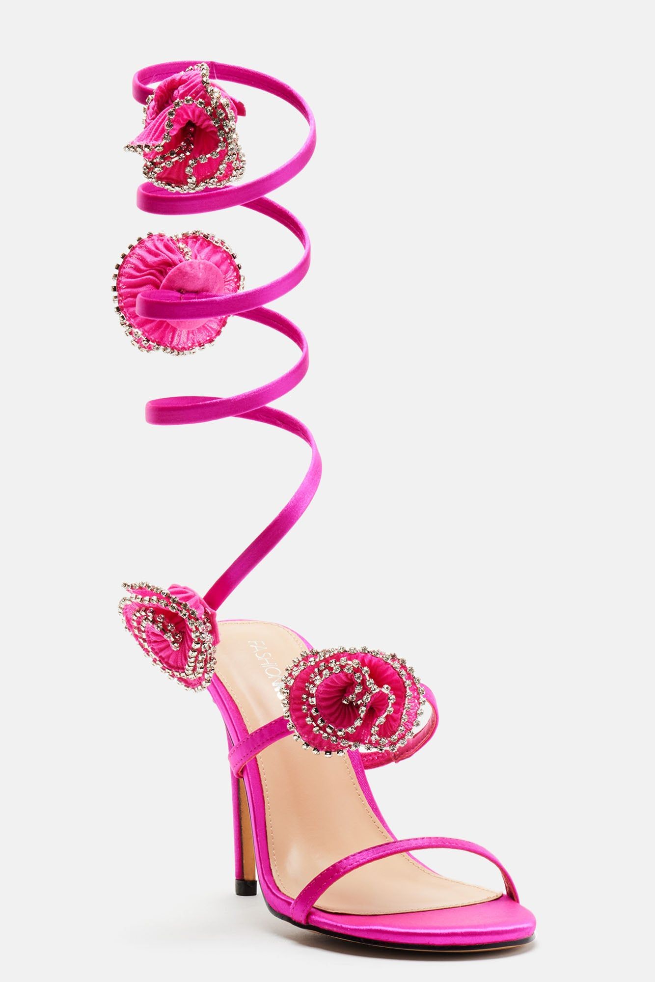 After Midnight Wrap Up Heeled Sandals - Pink sold by Fashion Nova product image thumbnail 2