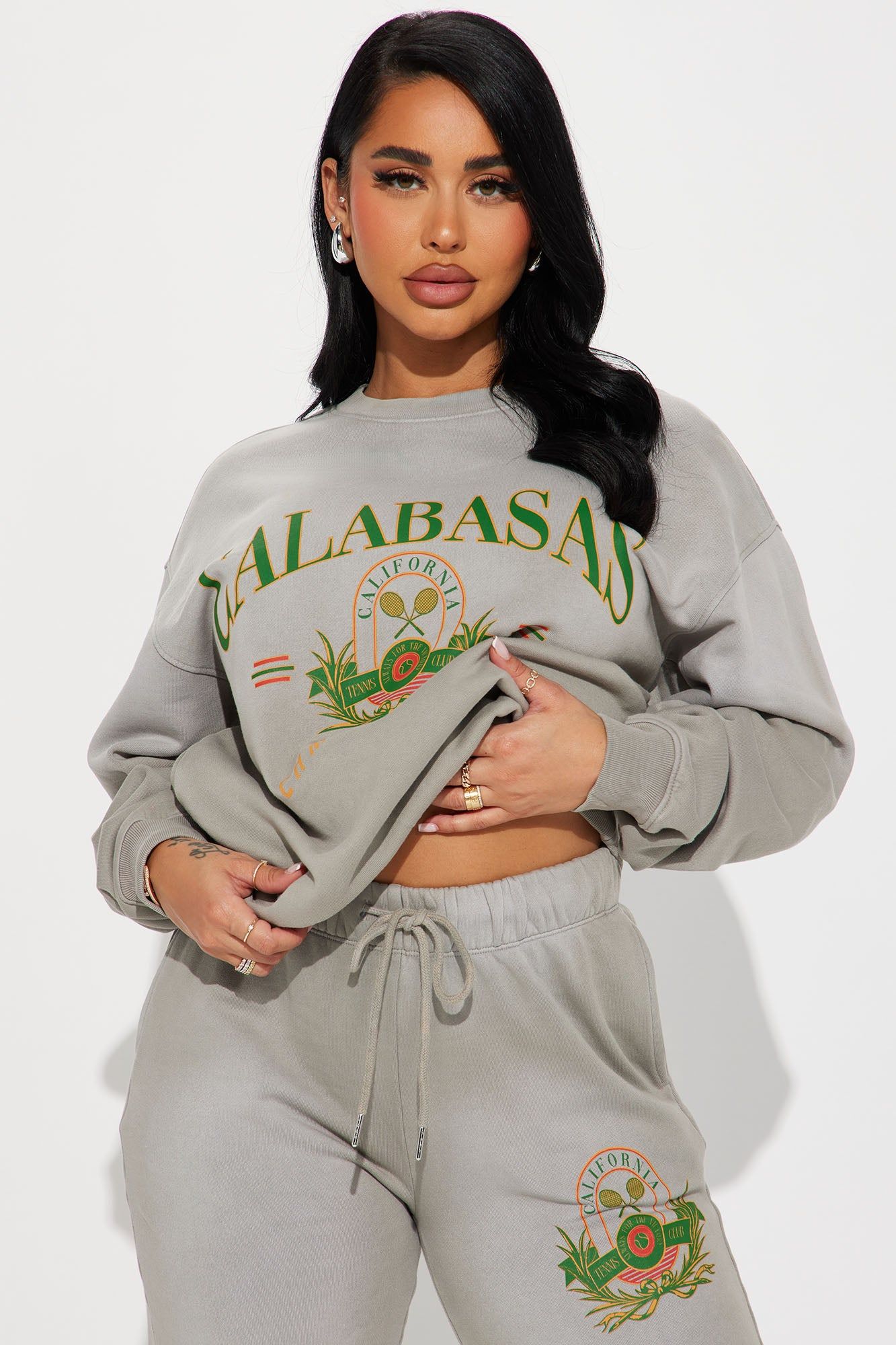 Part Of The Club Jogger Set - Grey sold by Fashion Nova product image thumbnail 2
