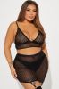 Dare To Bare 3 Piece Garter Set - Black sold by Fashion Nova